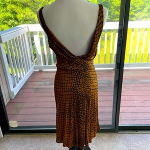 Beautiful sleeveless dress with a cowl front and back.